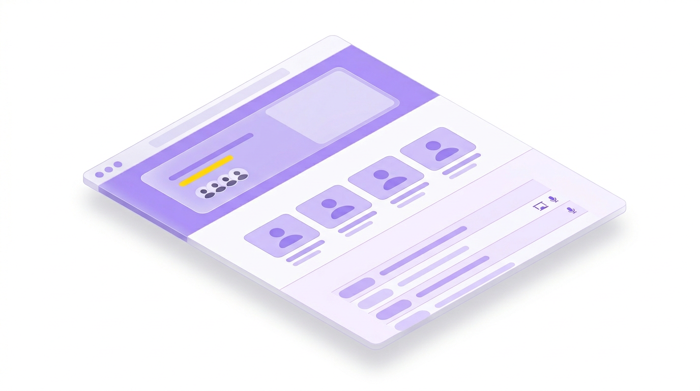 Illustration of supporting event and conference bookings across sessions, workshops, and limited-capacity activities