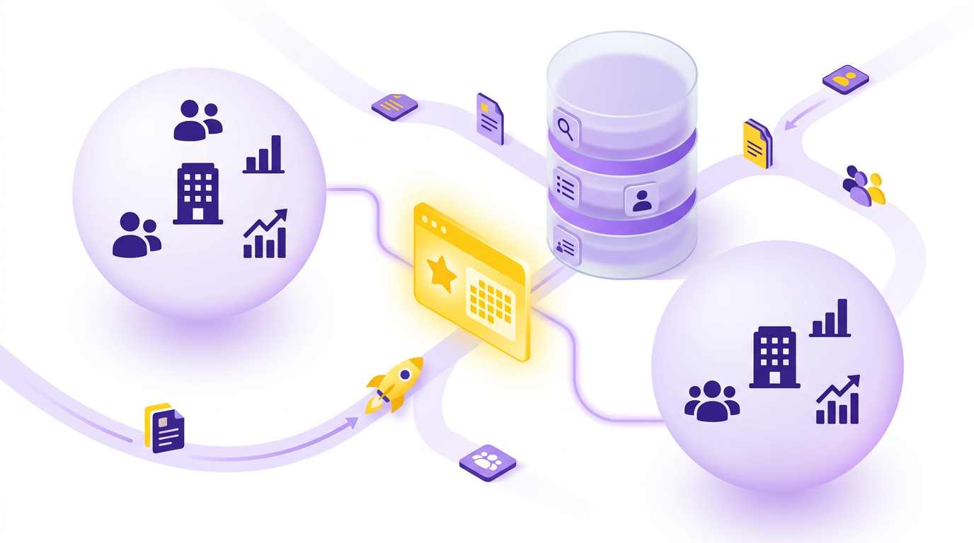Illustration of event sharing across partner organisations